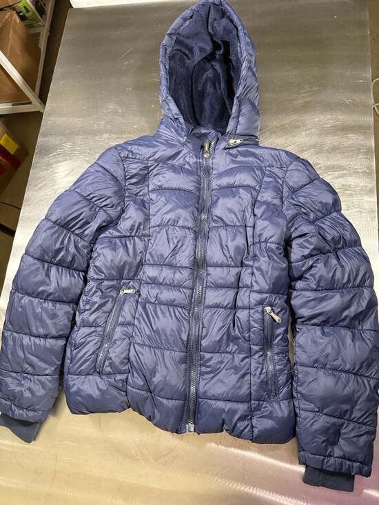 Leehanton Jackets & Blazers - Leehanton Women's Hooded Puffer Jacket Blue Size S